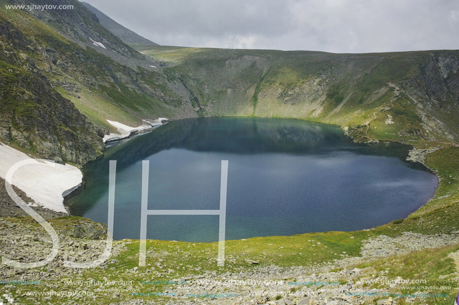 The Eye lake before storm, The Seven Rila Lakes, Bulgaria