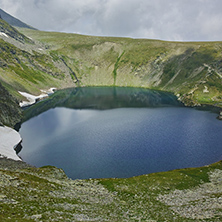 Amazing panorama of The Eye lake, The Seven Rila Lakes, Bulgaria
