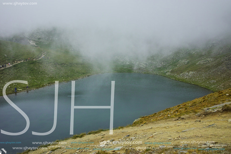 Fog over The Tear lake, The Seven Rila Lakes, Bulgaria