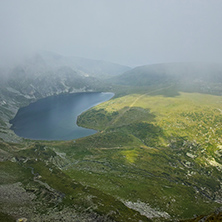 Fog over The Kidney lake, The Seven Rila Lakes, Bulgaria