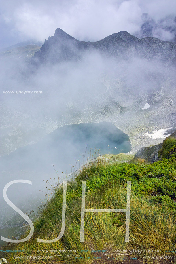 Clouds over The Twin lake, The Seven Rila Lakes, Bulgaria