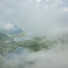 Clouds over The Twin, The Trefoil, the Fish and The Lower Lakes, The Seven Rila Lakes, Bulgaria