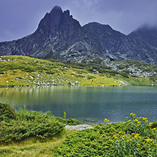 Amazing panorama of The Twin lake, The Seven Rila Lakes, Bulgaria