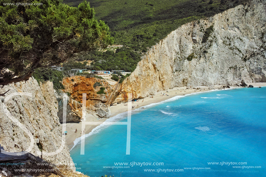 Amazing panorama of Porto Katsiki Beach, Lefkada, Ionian Islands, Greece