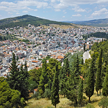 Panoramic view of Lamia City, Central Greece