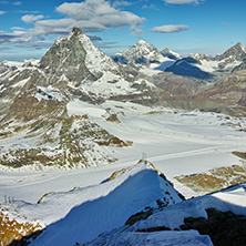 Panoramic view of Matterhorn peak, Alps, Switzerland