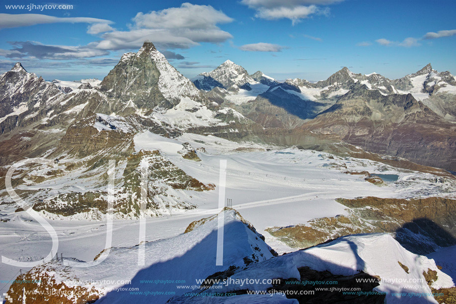 Amazing panorama of Matterhorn peak, Alps, Switzerland
