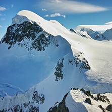 Amazing panorama from matterhorn glacier paradise, Alps, Switzerland
