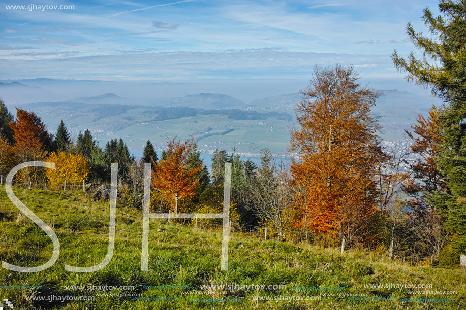 Autumn Landscape near mount Rigi, Alps, Switzerland