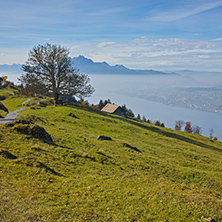 Amazing panorama of Lake Lucerne, Alps, Switzerland