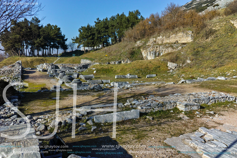 Ruins in the archeological area of Philippi, Eastern Macedonia and Thrace, Greece