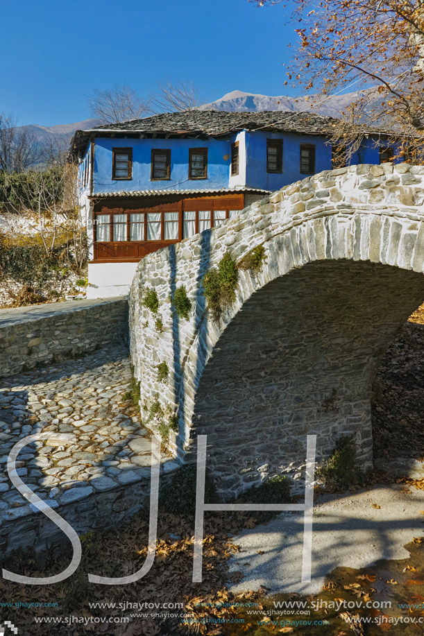 Old house in village of Moushteni near Kavala, East Macedonia and Thrace, Greece