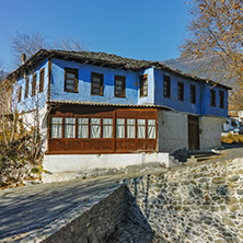 Old house and Stone bridge  in Moushteni near Kavala, East Macedonia and Thrace, Greece