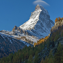 Amazing view of mount Matterhorn from Zermatt, Alps, Switzerland