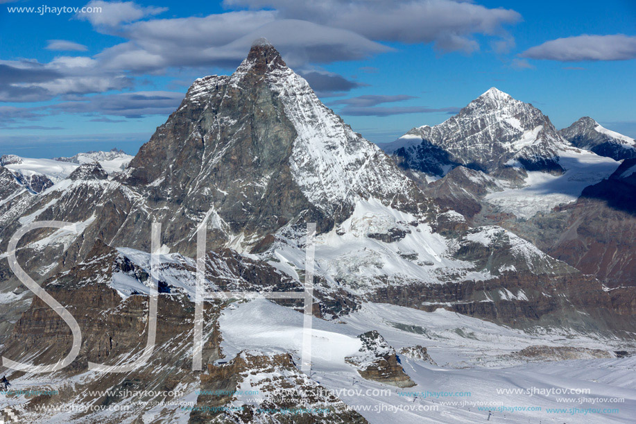Amazing view of mount Matterhorn, Canton of Valais, Alps, Switzerland