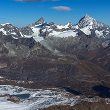 Amazing landscape from Matterhorn Glacier Paradise,  Alps, Switzerland
