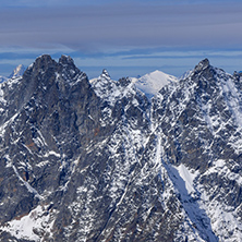 Amazing winter panorama from Matterhorn Glacier Paradise,  Alps, Switzerland
