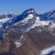 Winter panorama of Alps from Matterhorn Glacier Paradise,  Canton of Valais,  Switzerland