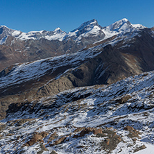 Amazing winter view of Swiss Alps, Canton of Valais,  Switzerland