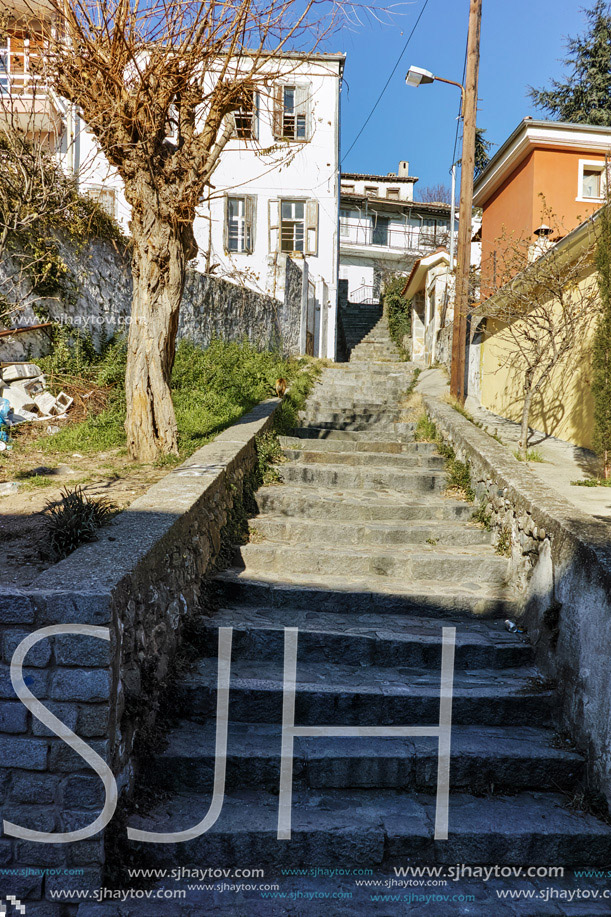 Stairs in old town of Xanthi, East Macedonia and Thrace, Greece