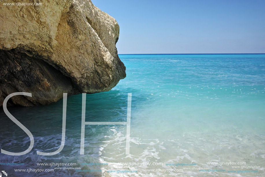 Rocks at Myrtos Beach, Kefalonia, Ionian Islands, Greece