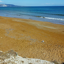 Red sands of xsi beach, Kefalonia, Ionian Islands, Greece