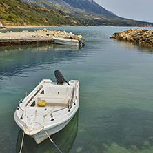 Boat in small port, Kefalonia, Ionian islands, Greece