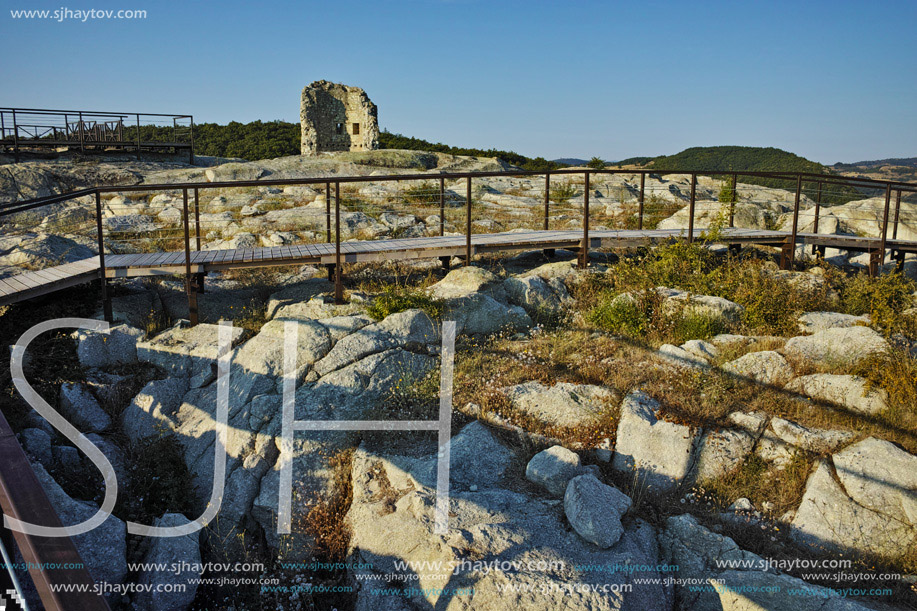 Tower in The ancient Thracian city of Perperikon, Kardzhali Region, Bulgaria