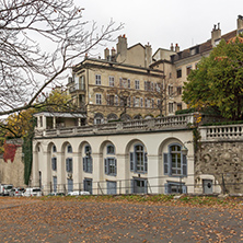 Cloudy day at Old town of city of Geneva,  Switzerland