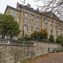 Cloudy day at Old town of city of Geneva,  Switzerland