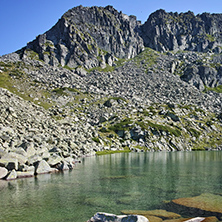 Clean waters of Argirovo Lake, Pirin mountain, Bulgaria