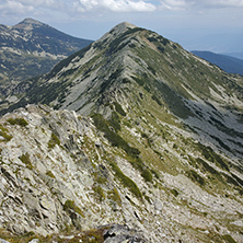 Panoramic view of Kremenski lakes and Popovo lake from Dzhano peak, Pirin mountain, Bulgaria