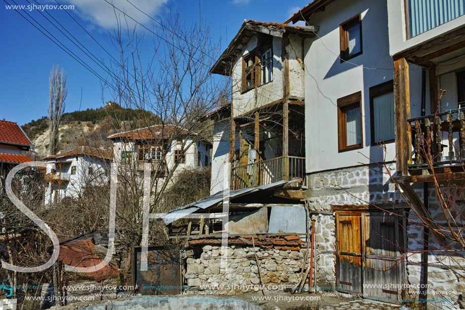 Old houses in village of Rozhen, Blagoevgrad region, Bulgaria