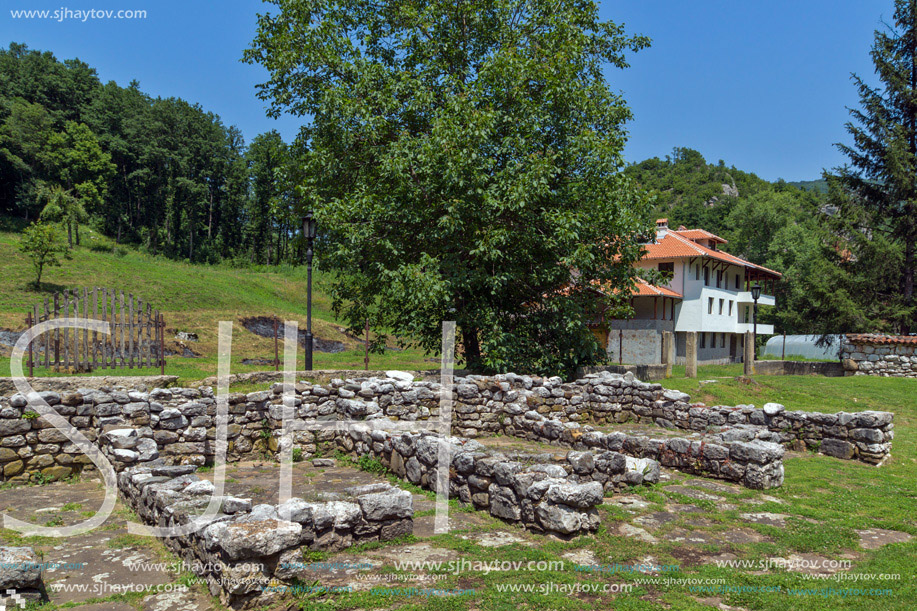 Medieval ruins in Poganovo Monastery of St. John the Theologian, Serbia