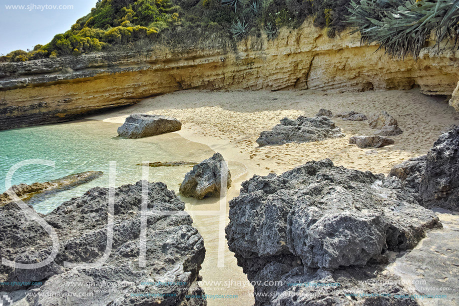 Amazing view of Pesada beach, Kefalonia, Ionian islands, Greece