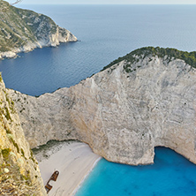 Amazing Panorama of Navagio Shipwreck beach, Zakynthos, Greece
