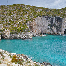 Sea Cave in Limnionas beach bay at Zakynthos island, Greece