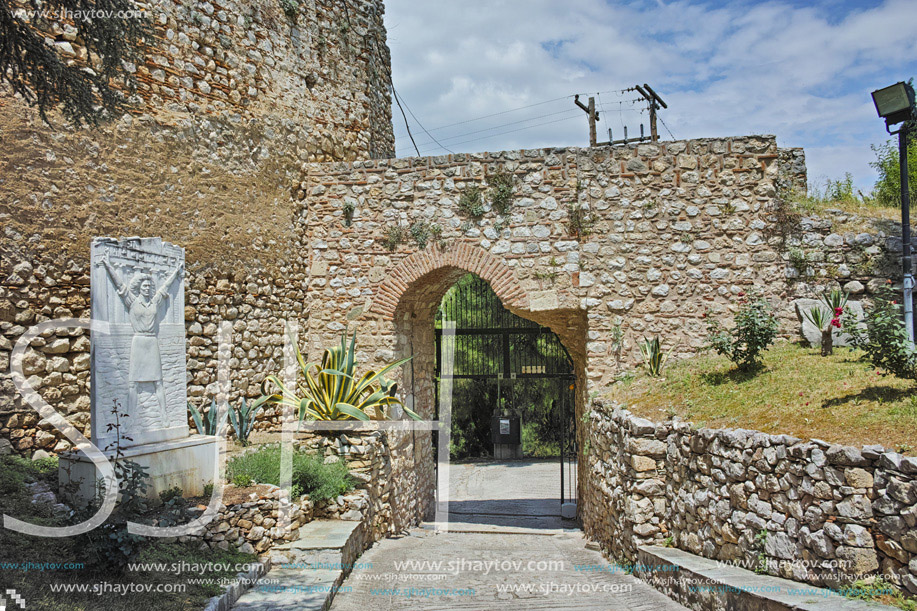 Entrance of the castle of Lamia City, Central Greece