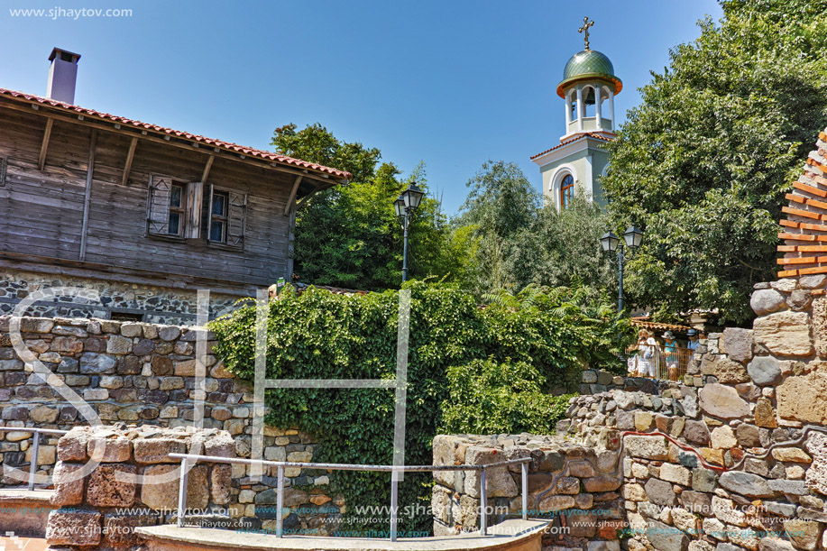 Ancient ruins and Saint George church in Sozopol Town, Burgas Region, Bulgaria