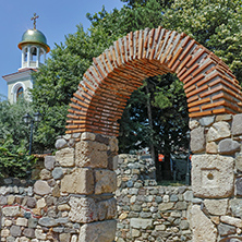 Ancient ruins and Saint George church in Sozopol Town, Burgas Region, Bulgaria
