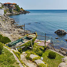 Seascape of Sozopol town and black sea, Burgas Region, Bulgaria