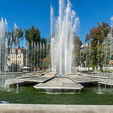 Fountain in the center of City of Pleven, Bulgaria