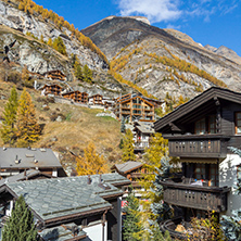 Panoramic view to Zermatt Resort, Canton of Valais, Switzerland