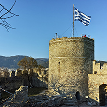 Tower of the Byzantine fortress in Kavala, East Macedonia and Thrace, Greece