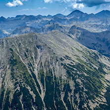 Panoramic view From Vihren Peak to Pirin Mountain, Bulgaria