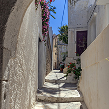 Small street in the fortress in Chora town, Naxos Island, Cyclades, Greece