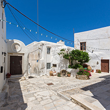 Small Square in the fortress in Chora town, Naxos Island, Cyclades, Greece