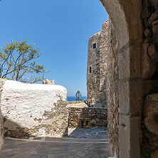 Entrance of the fortress in Chora town, Naxos Island, Cyclades, Greece