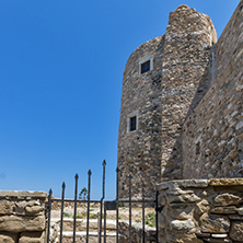Castle wall of the fortress in Chora town, Naxos Island, Cyclades, Greece