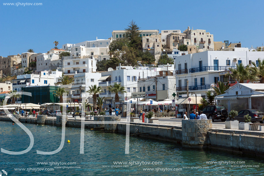 Embankment of Chora town, Naxos Island, Cyclades, Greece